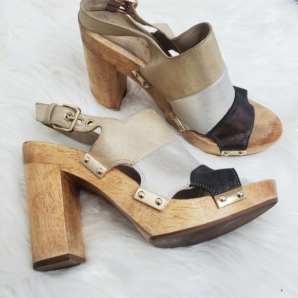 Trina Turk | Pasadena Wooden Block Heels - Picture 2 of 13